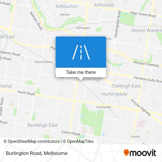 Burlington Road map