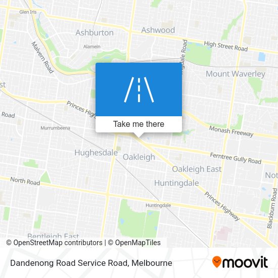 Dandenong Road Service Road map