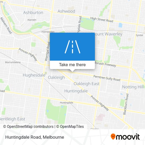 Huntingdale Road map