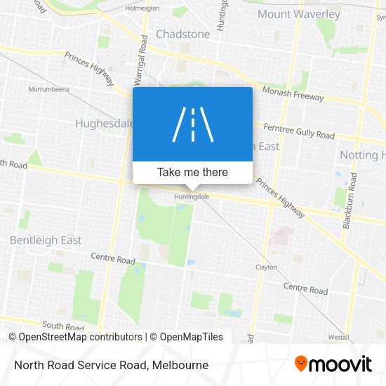 North Road Service Road map