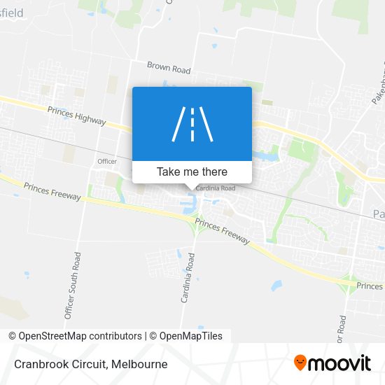 Cranbrook Circuit map