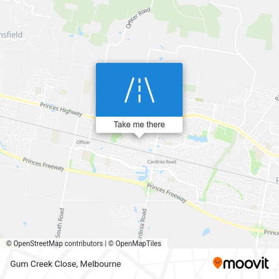 Gum Creek Close map