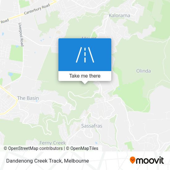 Dandenong Creek Track map