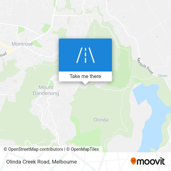 Olinda Creek Road map