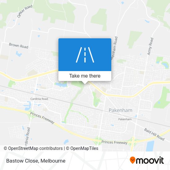 Bastow Close map