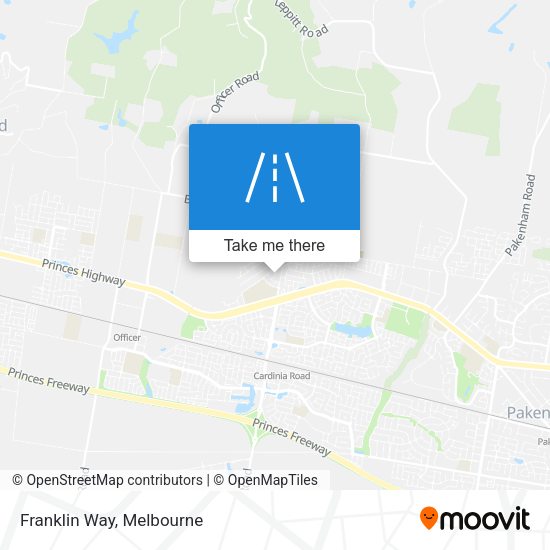 Franklin Way map