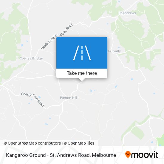 Kangaroo Ground - St. Andrews Road map
