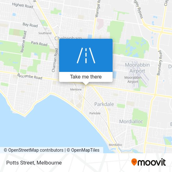 Potts Street map