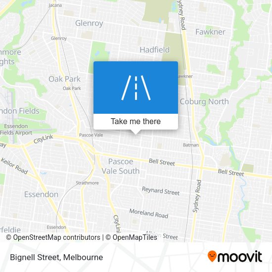 Bignell Street map