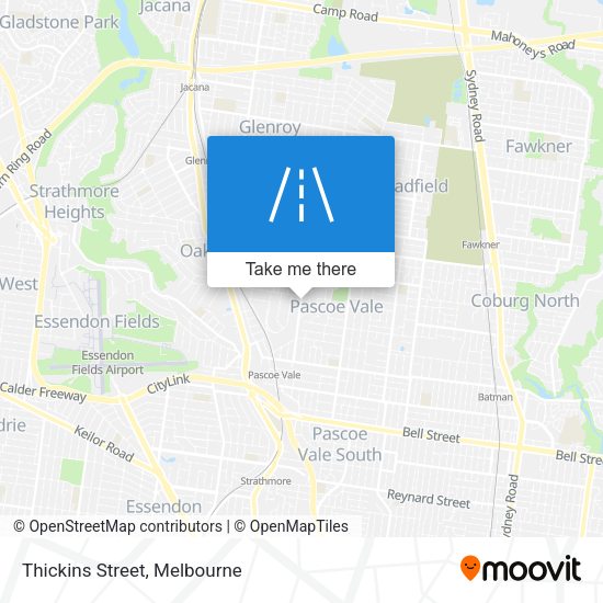 Thickins Street map
