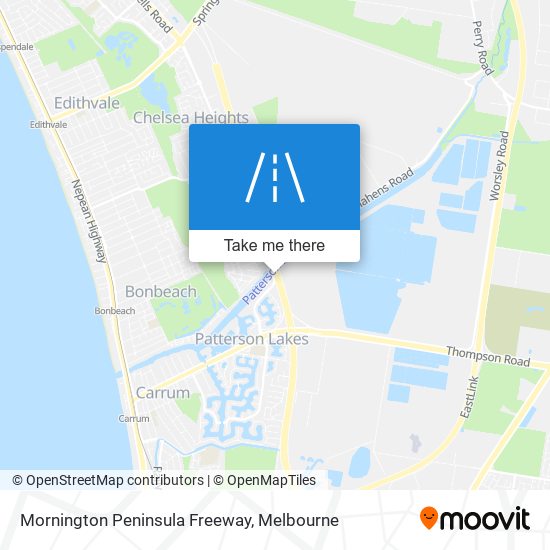 Mapa Mornington Peninsula Freeway