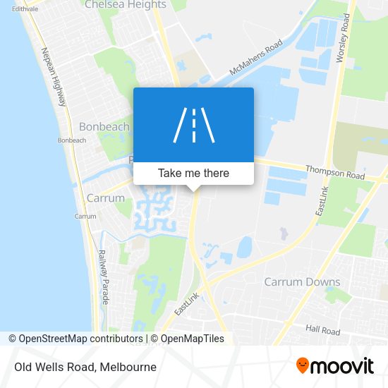 Old Wells Road map