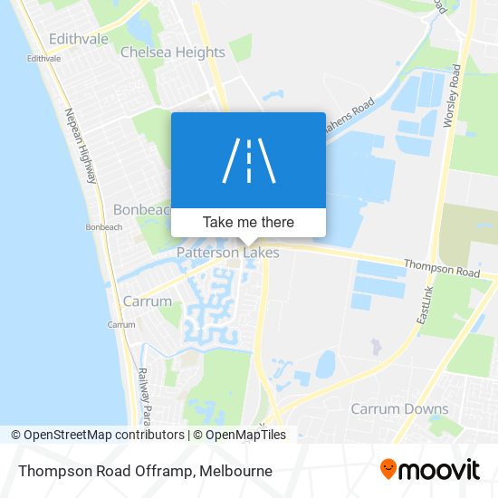 Mapa Thompson Road Offramp