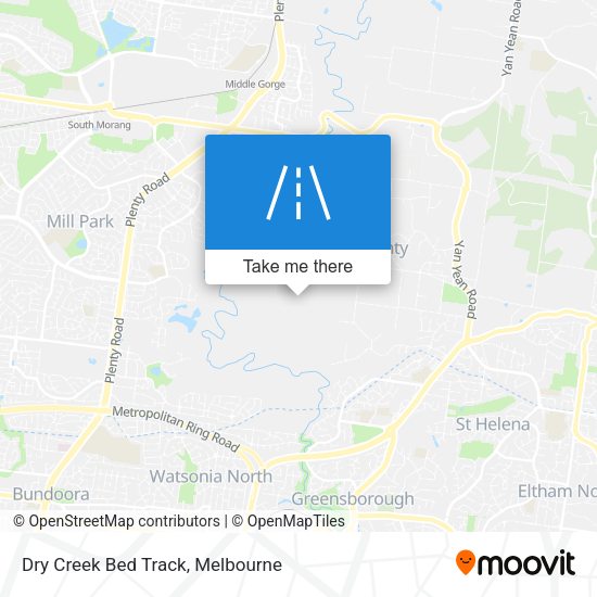 Dry Creek Bed Track map