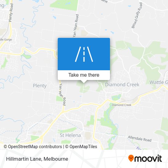 Hillmartin Lane map