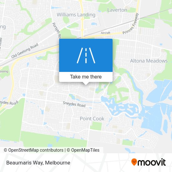 Beaumaris Way map