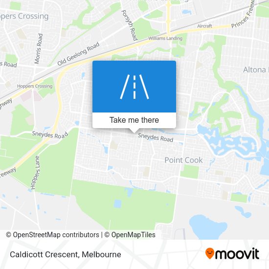 Caldicott Crescent map