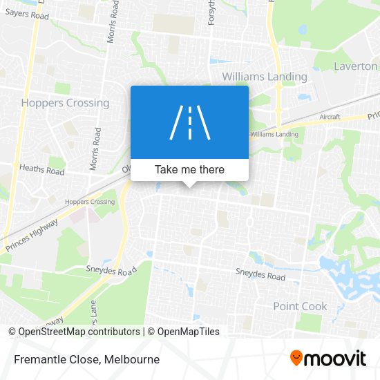 Fremantle Close map