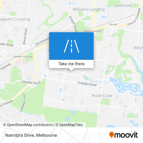 Namitjira Drive map