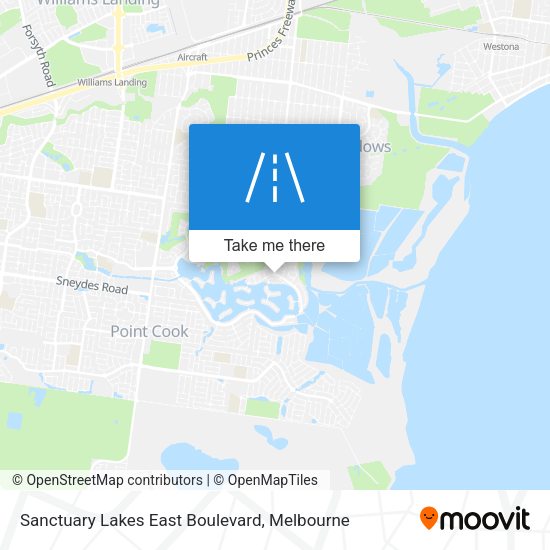 Sanctuary Lakes East Boulevard map