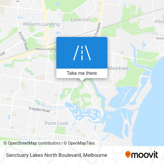Sanctuary Lakes North Boulevard map
