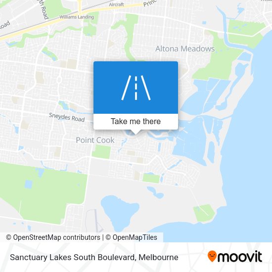 Sanctuary Lakes South Boulevard map