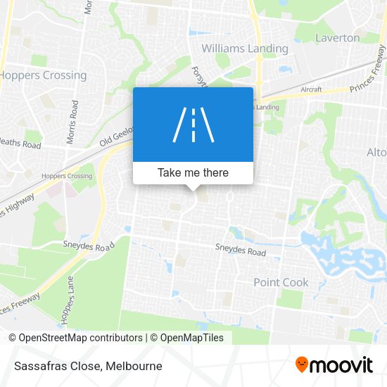Sassafras Close map