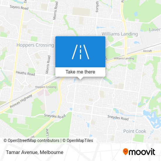 Tamar Avenue map