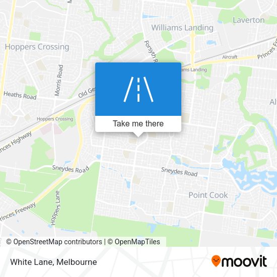 White Lane map