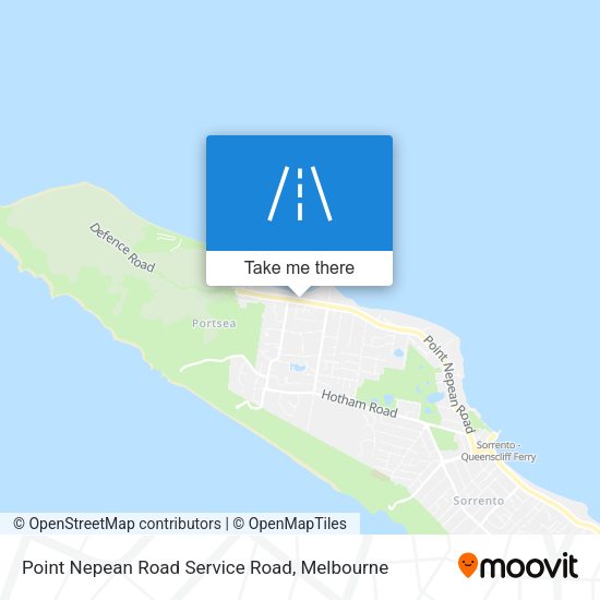 Point Nepean Road Service Road map