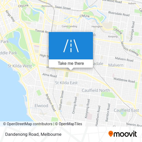Dandenong Road map