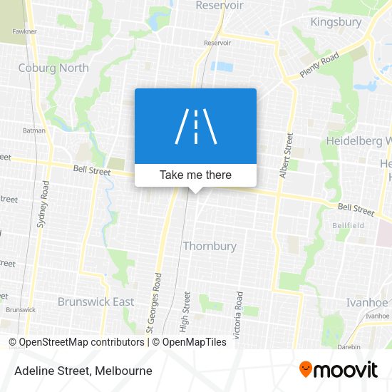 Adeline Street map