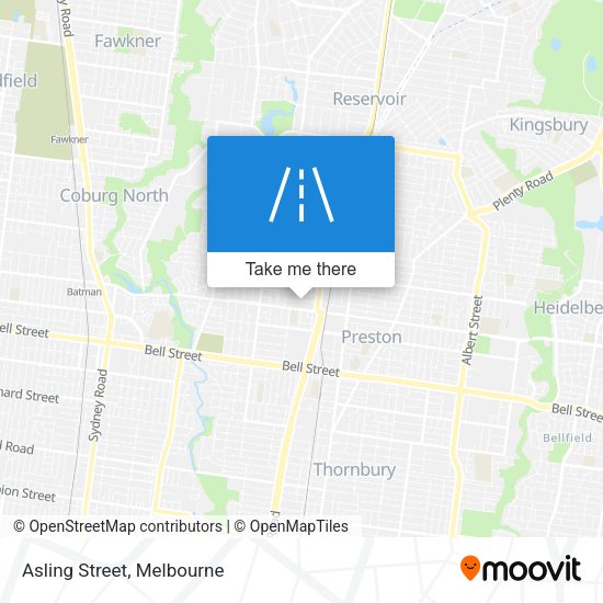 Asling Street map