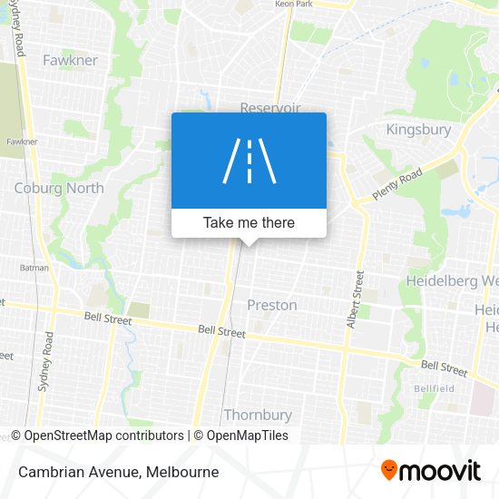 Cambrian Avenue map