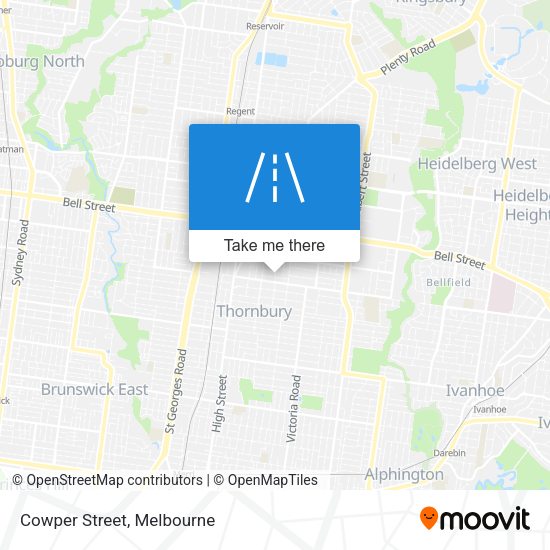 Cowper Street map