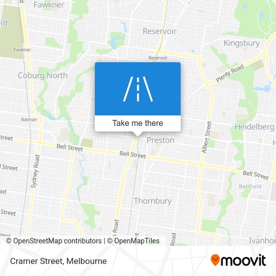 Cramer Street map