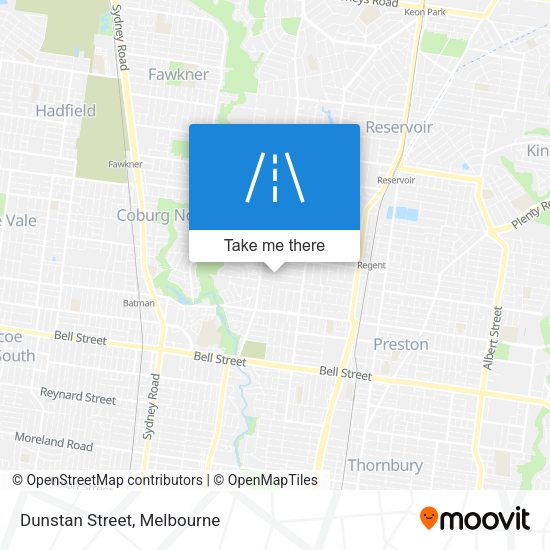 Dunstan Street map