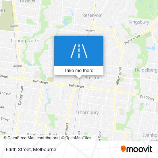 Edith Street map