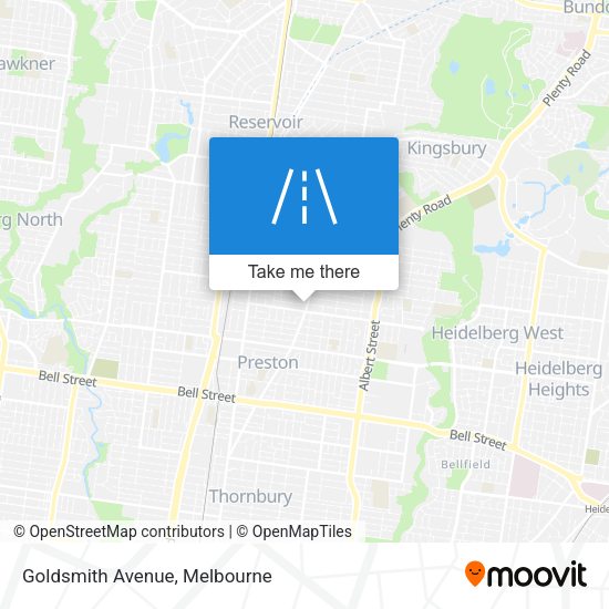 Goldsmith Avenue map