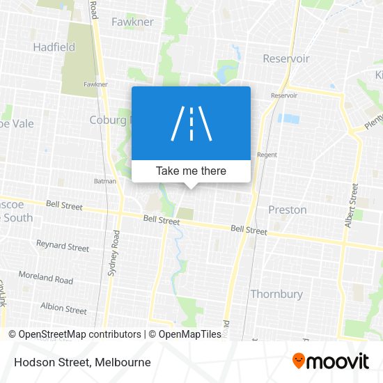 Hodson Street map