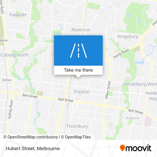 Hubert Street map