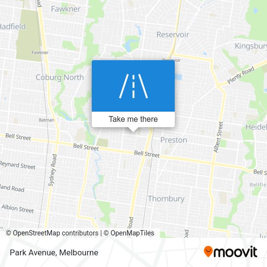 Park Avenue map