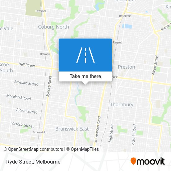 Ryde Street map