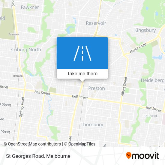 St Georges Road map