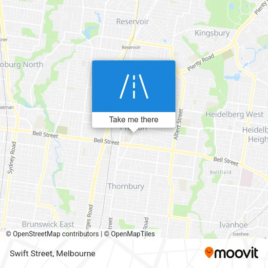 Swift Street map