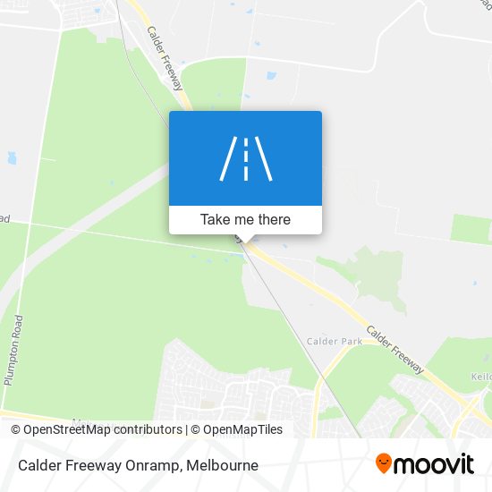 Calder Freeway Onramp map