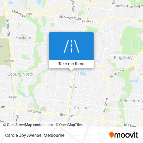 Carole Joy Avenue map
