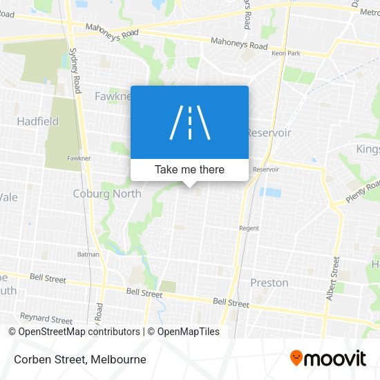 Corben Street map