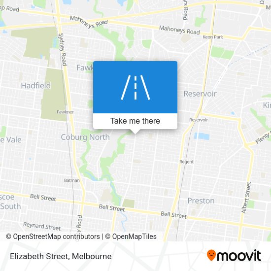 Elizabeth Street map