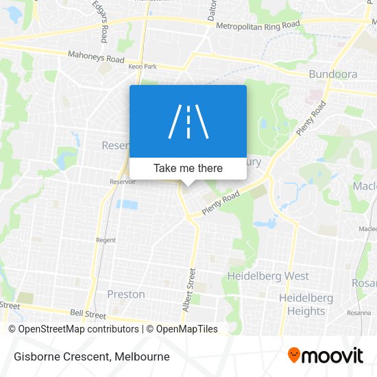 Gisborne Crescent map